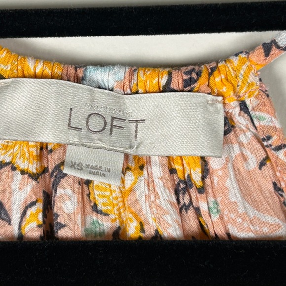LOFT Floral Halter Neck Tank Top Peach XS - Picture 4 of 8